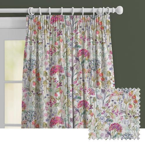 Floral Pink M2M - Country Hedgerow Printed Made to Measure Curtains Lotus Voyage Maison