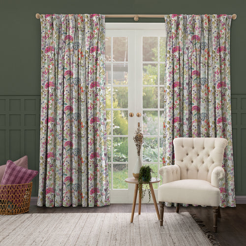 Floral Pink M2M - Country Hedgerow Printed Made to Measure Curtains Lotus Voyage Maison