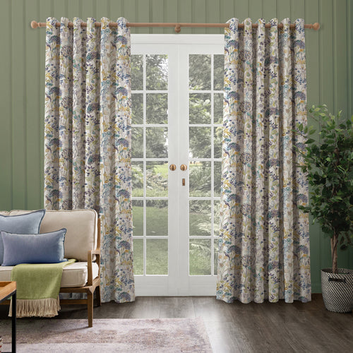 Floral Blue M2M - Country Hedgerow Printed Made to Measure Curtains Sky Voyage Maison