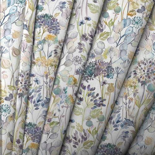 Floral Purple M2M - Country Hedgerow Linen Printed Made to Measure Curtains Violet Voyage Maison