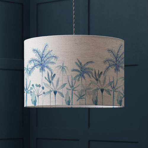 Floral Blue Lighting - Cozzo Eva Printed Lamp Shade Cobalt Voyage Maison