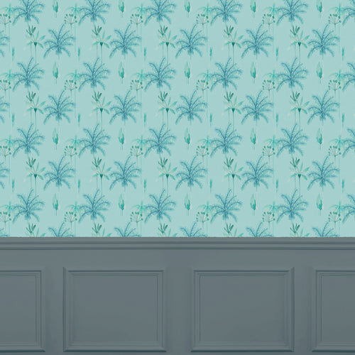 Global Blue Wallpaper - Cozzo  1.4m Wide Width Wallpaper (By The Metre) Atlas Voyage Maison