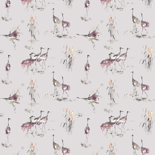 Voyage Maison Cranes Printed Fabric Remnant in Tourmaline