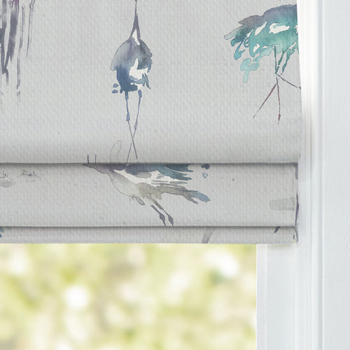 Animal Blue M2M - Cranes Printed Made to Measure Roman Blinds Cobalt Voyage Maison