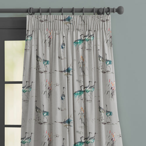 Animal Blue M2M - Cranes Printed Made to Measure Curtains Cobalt Voyage Maison