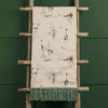 Voyage Maison Cranes Printed Throw in Peridot Linen