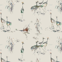  Samples - Cranes  Wallpaper Sample Peridot Voyage Maison