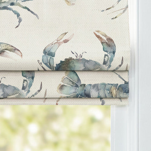 Animal Grey M2M - Crustaceans Printed Cotton Made to Measure Roman Blinds Slate Voyage Maison