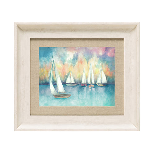 Floral Blue Wall Art - Cunningham  Framed Print Birch Voyage Maison