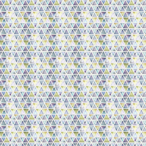 Abstract Blue Fabric - Cuzco Printed Cotton Fabric (By The Metre) Lemon Voyage Maison