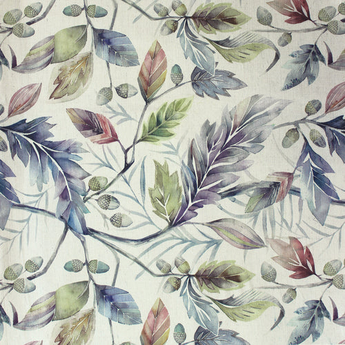 Floral Purple Fabric - Danbury Printed Cotton Fabric (By The Metre) Loganberry Voyage Maison