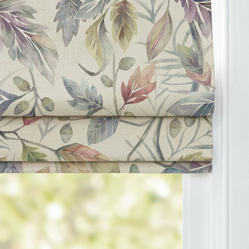 Floral Purple M2M - Danbury Printed Cotton Made to Measure Roman Blinds Loganberry Voyage Maison