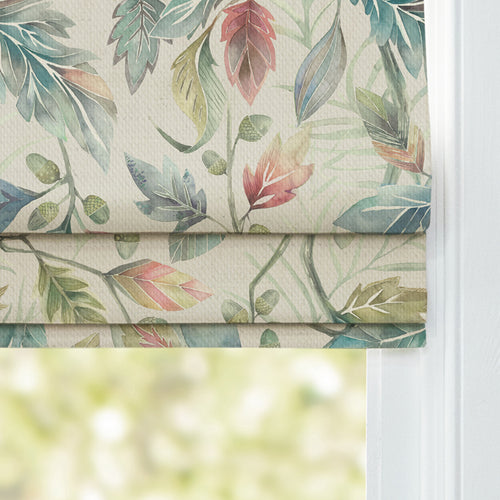 Floral Blue M2M - Danbury Printed Cotton Made to Measure Roman Blinds Pomegranate Voyage Maison