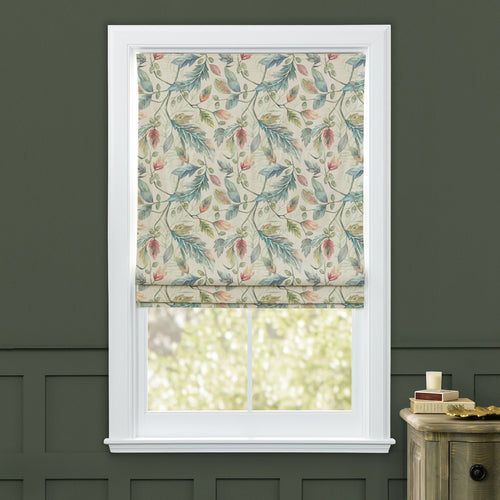 Floral Blue M2M - Danbury Printed Cotton Made to Measure Roman Blinds Pomegranate Voyage Maison