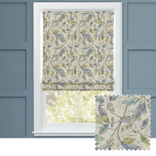 Floral Blue M2M - Danbury Printed Cotton Made to Measure Roman Blinds Skylark Voyage Maison
