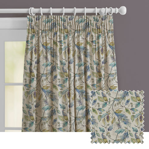 Floral Blue M2M - Danbury Printed Made to Measure Curtains Skylark Voyage Maison