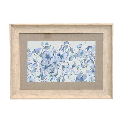 Floral Blue Wall Art - Daphne  Framed Print Birch/Delft Blue Voyage Maison