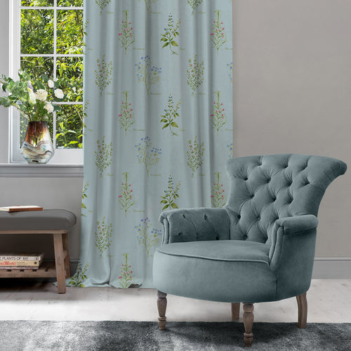 Fauna Blue Fabric - Darcy Printed Cotton Fabric (By The Metre) Duck Egg Voyage Maison