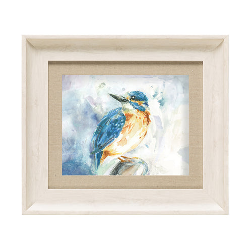 Animal Blue Wall Art - Darting Kingfisher  Framed Print Birch Voyage Maison