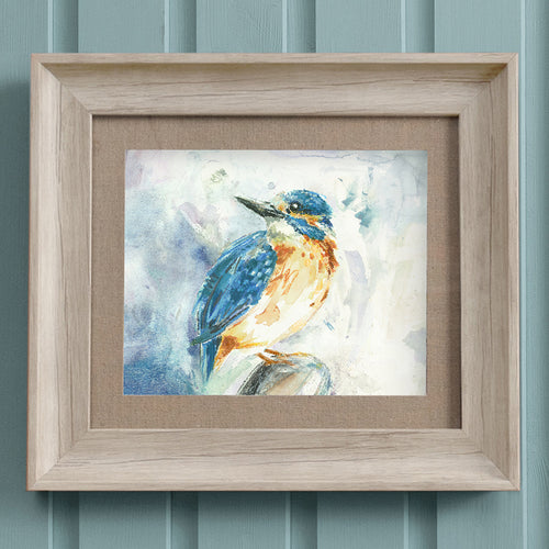 Animal Blue Wall Art - Darting Kingfisher  Framed Print Birch Voyage Maison