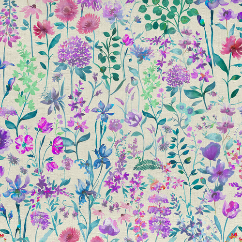  Samples - Prado de Flores Fine Lawn Printed Fabric Sample Swatch Ecru Voyage Maison