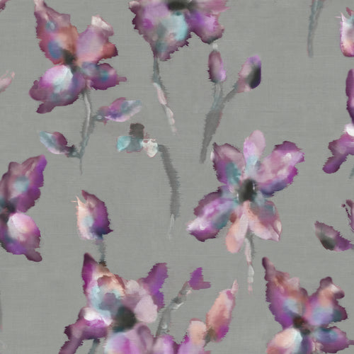 Abstract Purple Fabric - Degas Printed Fabric (By The Metre) Amethyst Voyage Maison