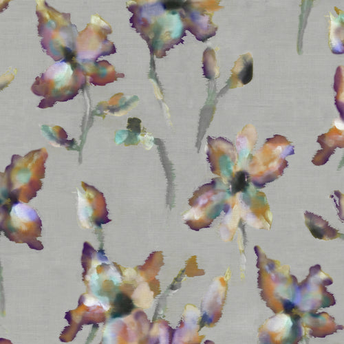 Abstract Purple Fabric - Degas Printed Fabric (By The Metre) Ironstone Voyage Maison