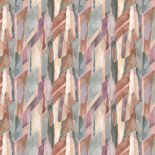 Abstract Orange Wallpaper - Delaunay  1.4m Wide Width Wallpaper (By The Metre) Amber Voyage Maison