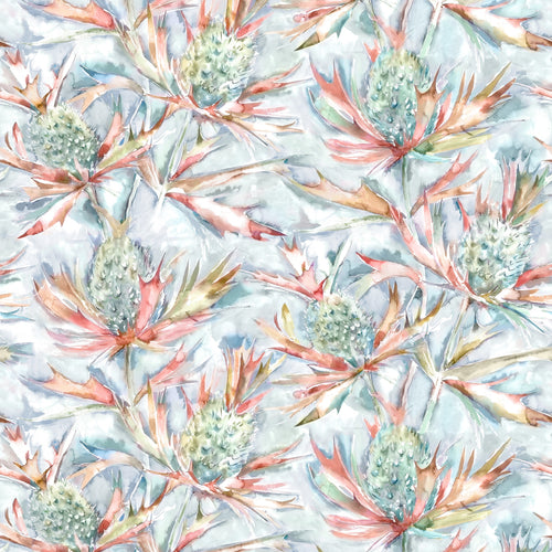 Floral Orange Fabric - Derwent Printed Cotton Fabric (By The Metre) Russett Voyage Maison