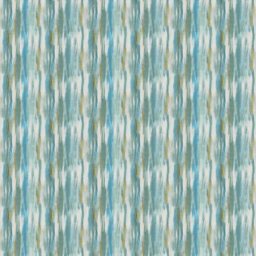 Abstract Blue Fabric - Dianelli Printed Cotton Fabric (By The Metre) Crocus Voyage Maison