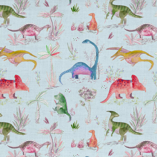  Samples - Dinos Printed Fabric Sample Swatch Dusk Voyage Maison