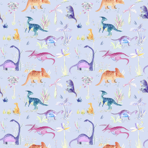 Animal Purple Wallpaper - Dinos  1.4m Wide Width Wallpaper (By The Metre) Violet Voyage Maison