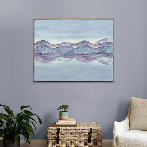 Abstract Blue Wall Art - Dorian Wisteria Framed Canvas Stone Voyage Maison