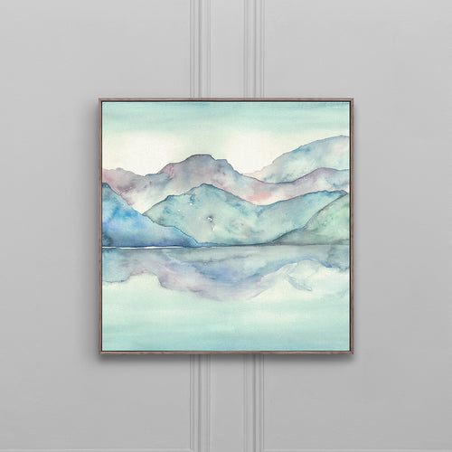 Abstract Blue Wall Art - Dorian Iris Framed Canvas Stone Voyage Maison