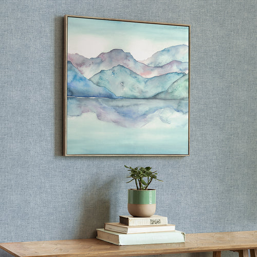 Abstract Blue Wall Art - Dorian Iris Framed Canvas Stone Voyage Maison