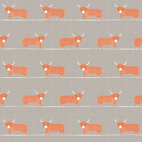 Animal Beige Fabric - Dougalf Printed Cotton Fabric (By The Metre) Sandstone Voyage Maison