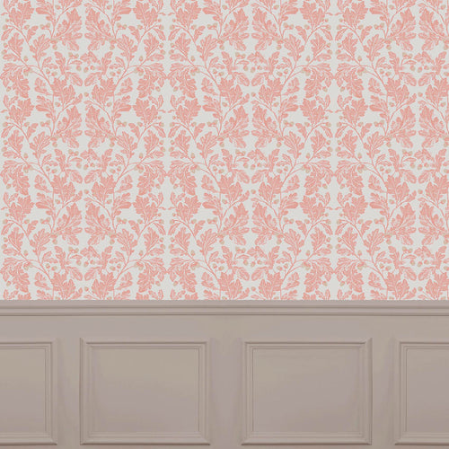 Floral Pink Wallpaper - Dunrobin  1.4m Wide Width Wallpaper (By The Metre) Sunset Voyage Maison