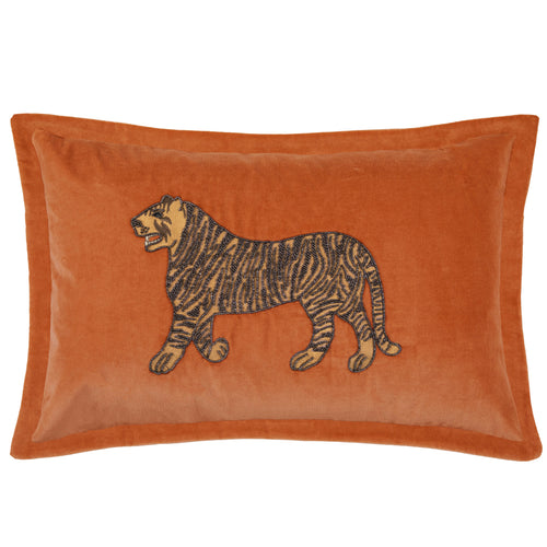Voyage Maison Durga Embroidered Feather Cushion in Cinnamon