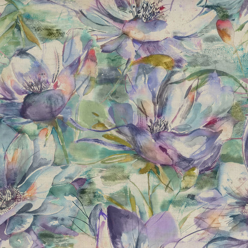 Floral Purple Fabric - Dusky Blooms Printed Cotton Fabric (By The Metre) Fig Voyage Maison