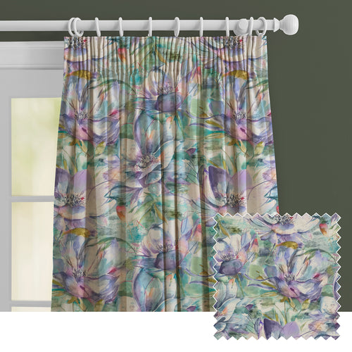 Floral Purple M2M - Dusky Blooms Printed Made to Measure Curtains Fig Voyage Maison