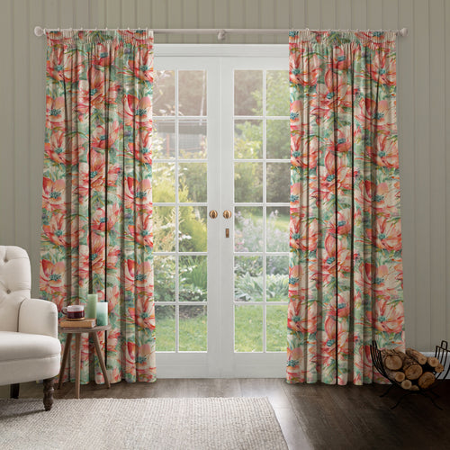 Floral Orange M2M - Dusky Blooms Printed Made to Measure Curtains Russett Voyage Maison