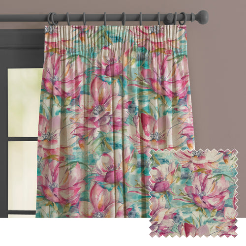 Floral Pink M2M - Dusky Blooms Printed Made to Measure Curtains Sweetpea Voyage Maison