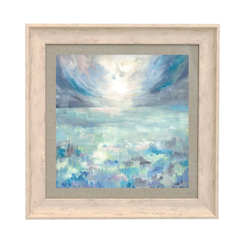 Floral Blue Wall Art - Dusky Isles  Framed Print Birch Voyage Maison