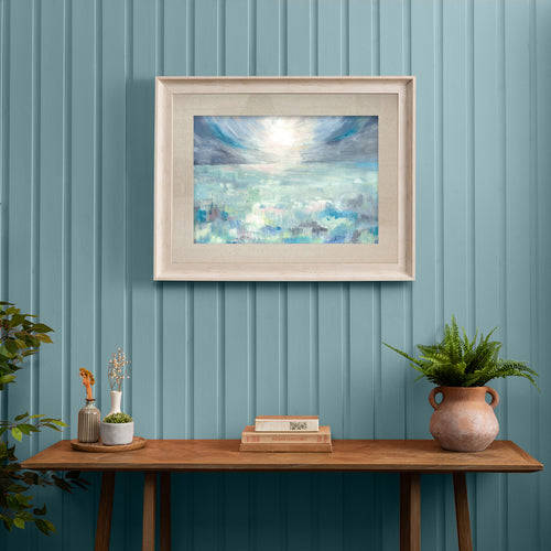 Floral Blue Wall Art - Dusky Isles  Framed Print Birch Voyage Maison