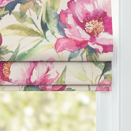 Floral Pink M2M - Earnley Printed Cotton Made to Measure Roman Blinds Peony Voyage Maison