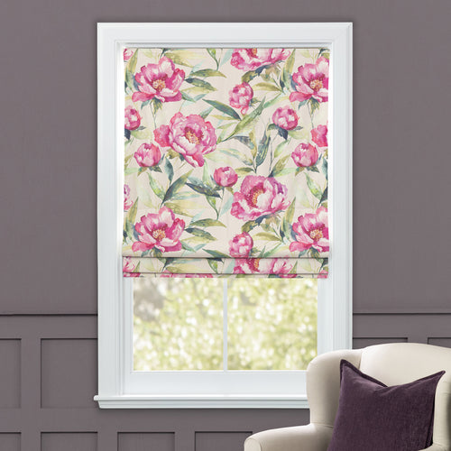 Floral Pink M2M - Earnley Printed Cotton Made to Measure Roman Blinds Peony Voyage Maison