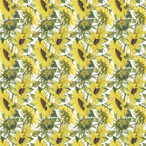 Floral Yellow Fabric - Easton Printed Cotton Fabric (By The Metre) Fern Marie Burke