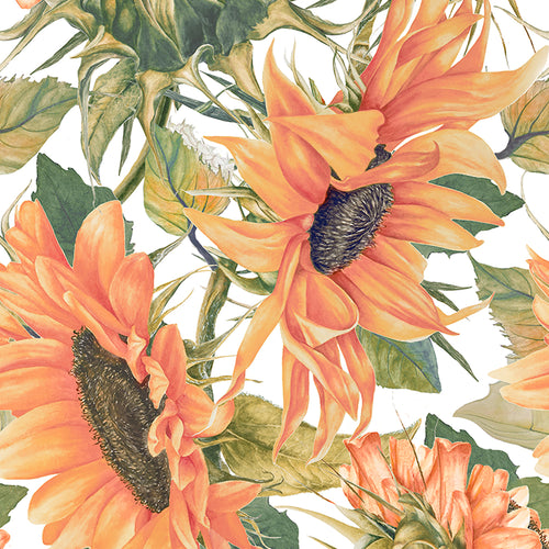 Floral Orange M2M - Easton Printed Made to Measure Curtains Sunstone Marie Burke