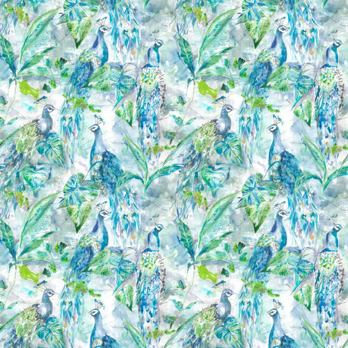 Animal Blue Fabric - Ebba Printed Fabric (By The Metre) Sage Voyage Maison
