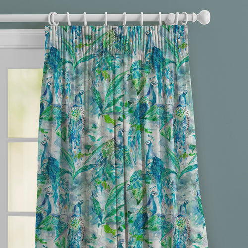 Animal Blue M2M - Ebba Printed Made to Measure Curtains Sage Voyage Maison